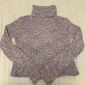 Free People Multi-Colored Turtleneck Sweater